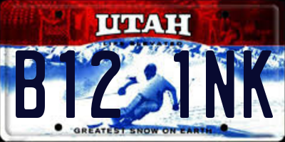 UT license plate B121NK