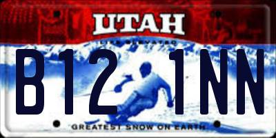 UT license plate B121NN