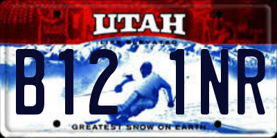 UT license plate B121NR