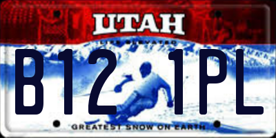 UT license plate B121PL
