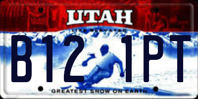 UT license plate B121PT