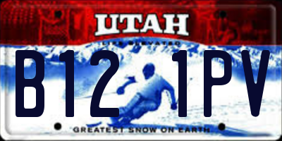 UT license plate B121PV