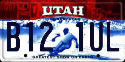 UT license plate B121UL