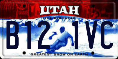 UT license plate B121VC