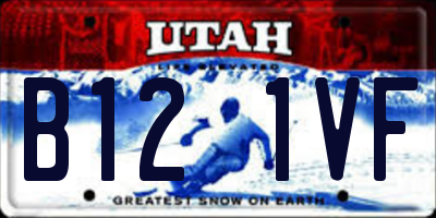UT license plate B121VF