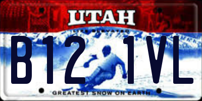 UT license plate B121VL