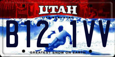 UT license plate B121VV