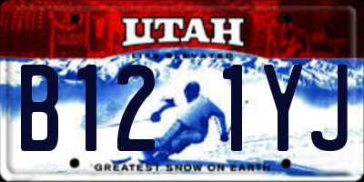 UT license plate B121YJ