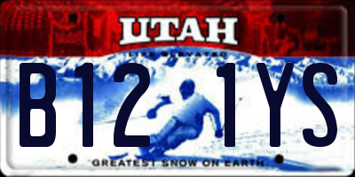 UT license plate B121YS