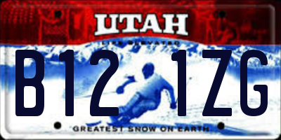 UT license plate B121ZG