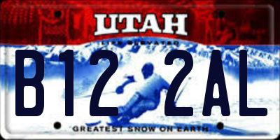 UT license plate B122AL