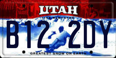UT license plate B122DY