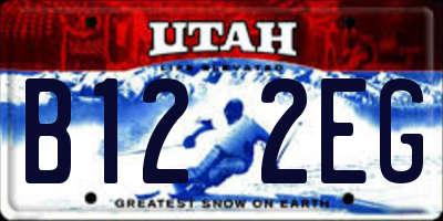 UT license plate B122EG