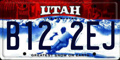 UT license plate B122EJ