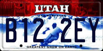UT license plate B122EY