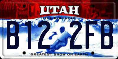 UT license plate B122FB