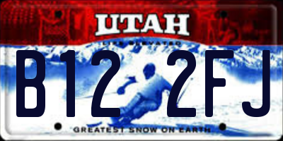 UT license plate B122FJ