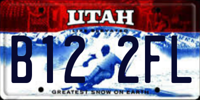 UT license plate B122FL