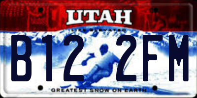 UT license plate B122FM