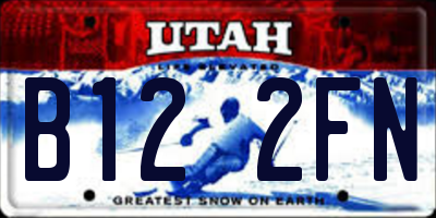 UT license plate B122FN
