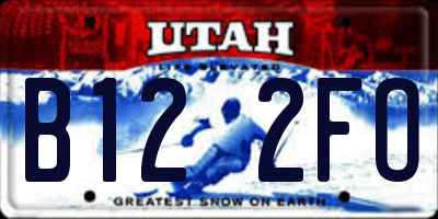 UT license plate B122FO