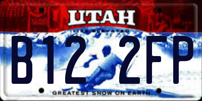 UT license plate B122FP