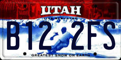 UT license plate B122FS