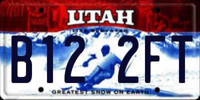 UT license plate B122FT