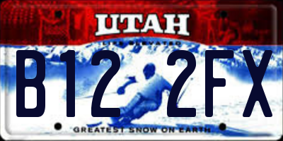 UT license plate B122FX
