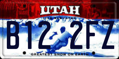 UT license plate B122FZ