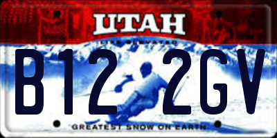 UT license plate B122GV