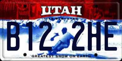 UT license plate B122HE