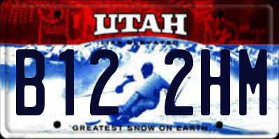 UT license plate B122HM
