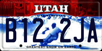 UT license plate B122JA