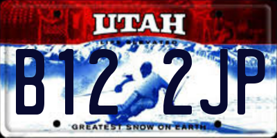 UT license plate B122JP