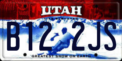 UT license plate B122JS