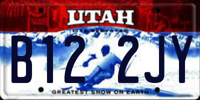 UT license plate B122JY