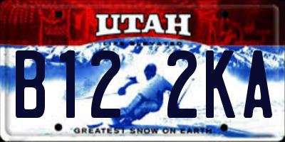 UT license plate B122KA