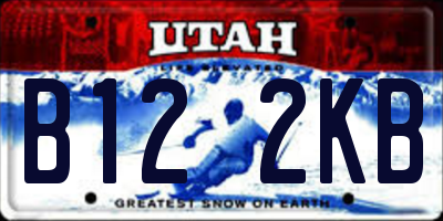 UT license plate B122KB