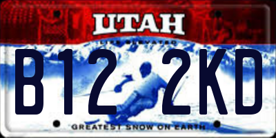 UT license plate B122KD