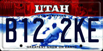 UT license plate B122KE