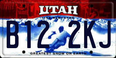 UT license plate B122KJ