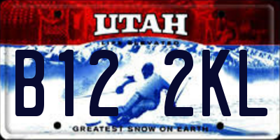 UT license plate B122KL