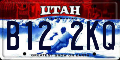 UT license plate B122KQ