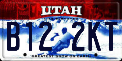 UT license plate B122KT