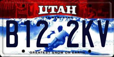 UT license plate B122KV