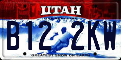 UT license plate B122KW