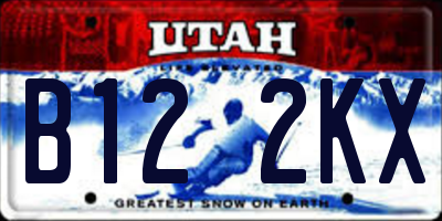 UT license plate B122KX