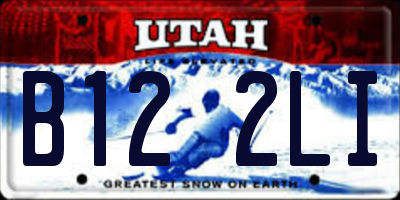 UT license plate B122LI