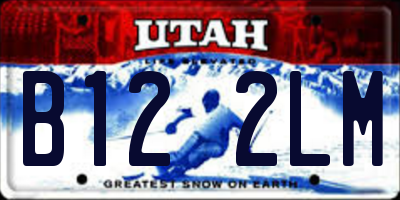 UT license plate B122LM
